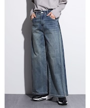 サイドタックウォッシュドストレッチデニム