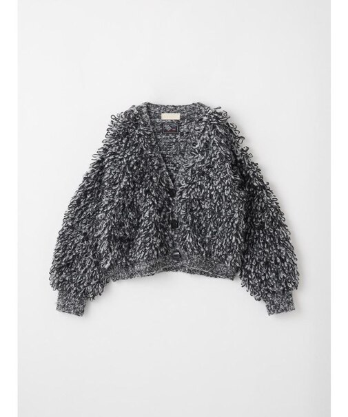 ミックスカラーループヤーンカーディガン