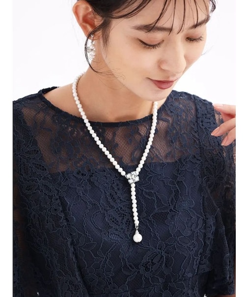 カメリアモチーフパールネックレス