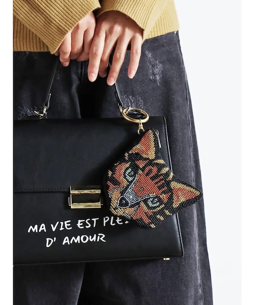 ミニポーチチャーム(cat/brown)