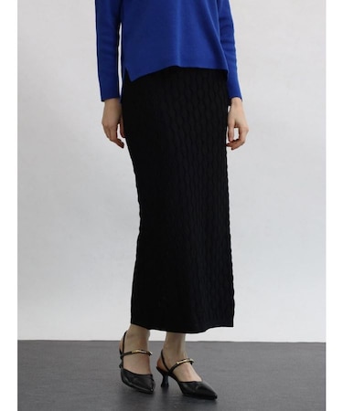 ウェーブジャガードニットスカート