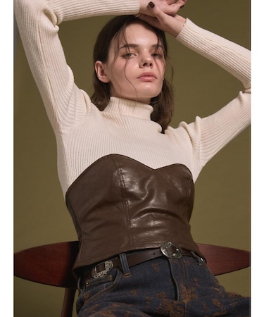 フェイクレザービスチェ