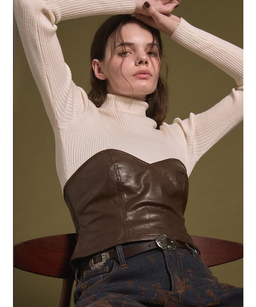 フェイクレザービスチェ