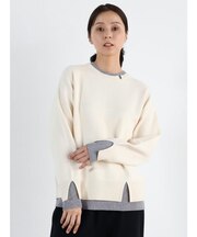 バイカラーデザインニット