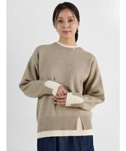 バイカラーデザインニット