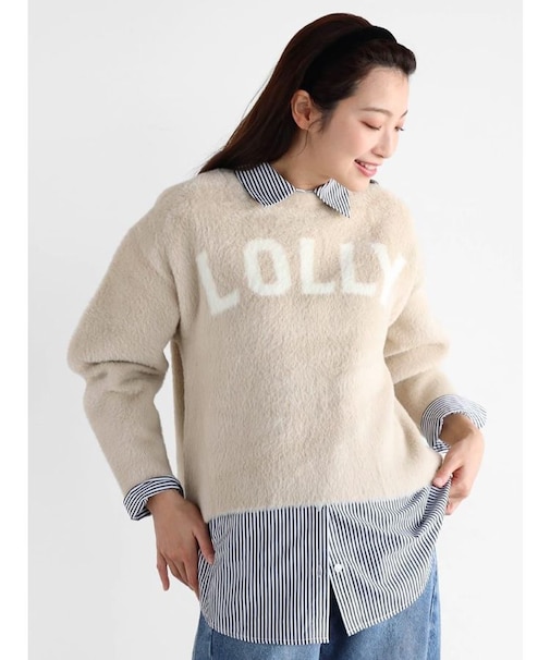 シャギーロゴニットプルオーバー