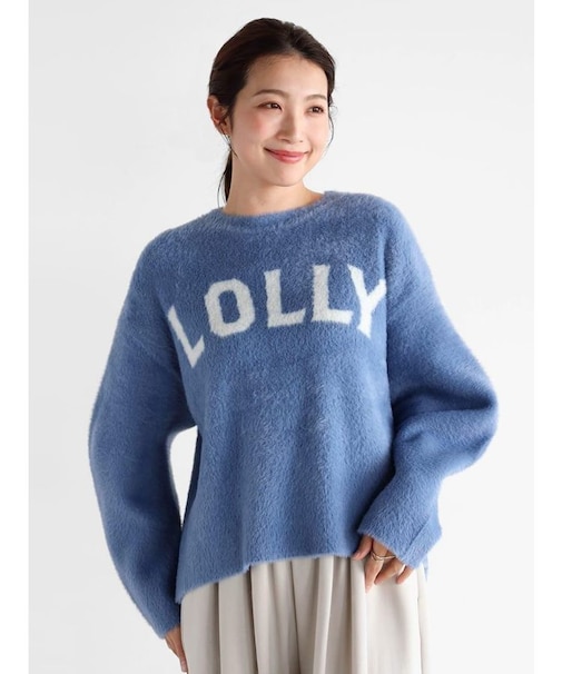 シャギーロゴニットプルオーバー