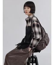 シアーレイヤードリバーシブルチェックシャツ