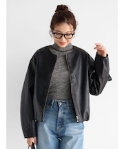 バルーンヘムフェイクレザージャケット