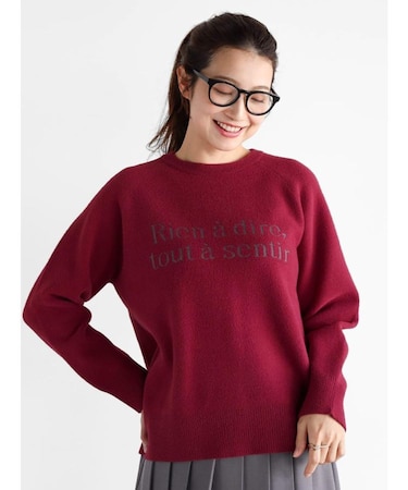 ジャガードロゴニットプルオーバー