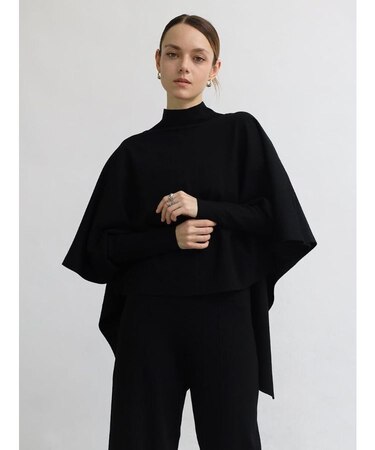 リブスリーブドルマンニットPO