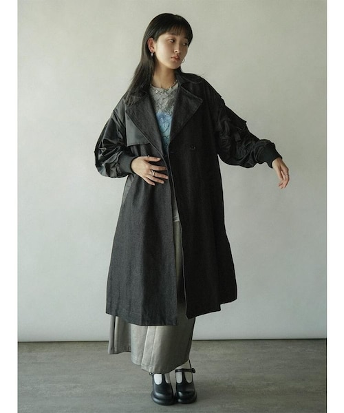 MA-1スリーブデニムトレンチコート｜メドックの通販｜&mall（アンド