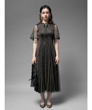 パイピングドットドレス