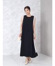 バイカラーテープAラインワンピース