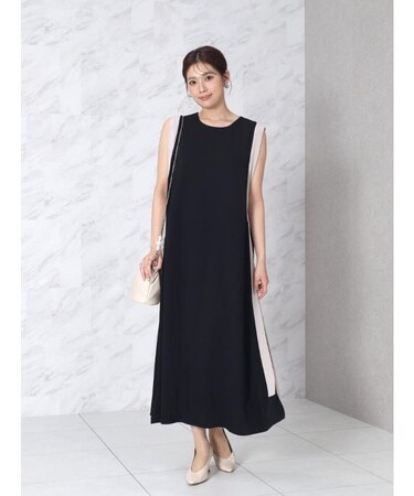 バイカラーテープAラインワンピース
