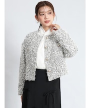 リボンツイードノーカラージャケット