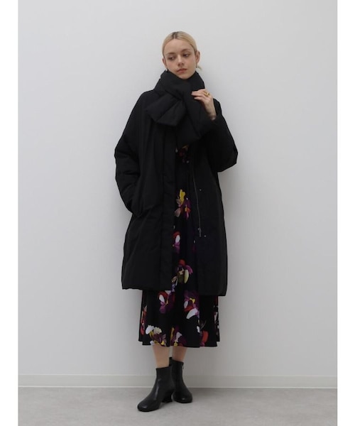 マフラー付きダウンロングコート｜メドックの通販｜&mall（アンド