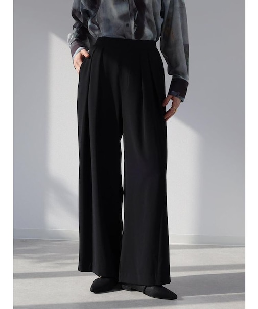 タックワイドイージーパンツ