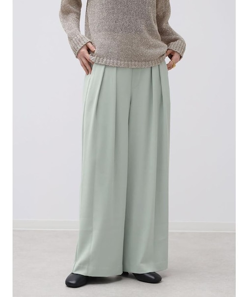 タックワイドイージーパンツ