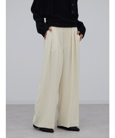 タックワイドイージーパンツ