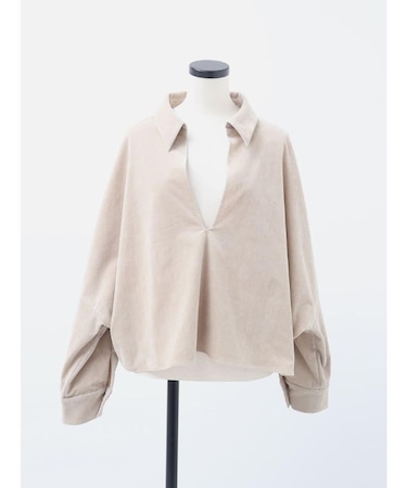 コーデュロイスキッパーブラウス