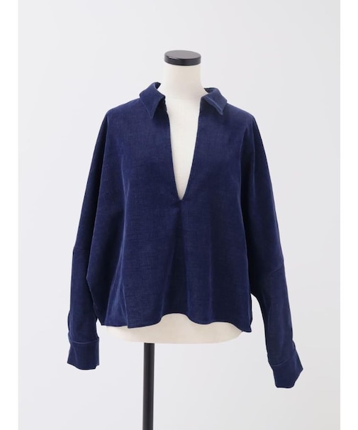 コーデュロイスキッパーブラウス