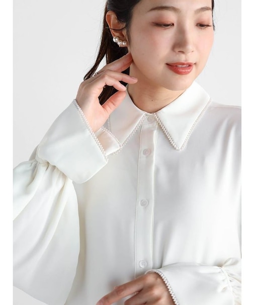 パールトリムブラウス