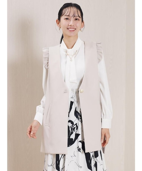 3wayフリルジレ ノーカラー3WAYフリルジレ｜メドックの通販｜&mall（アンドモール