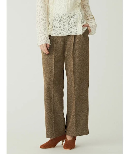 ネップツイードタックワイドパンツ