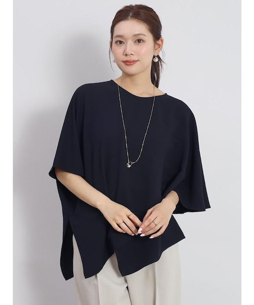 スクエアヘムドレープブラウス