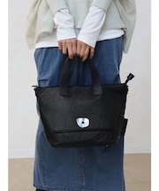 メタルモチーフボタンワッシャートート