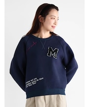 ワッペン＆刺繍スウェットプルオーバー