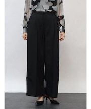 ベルト付プレスワイドパンツ