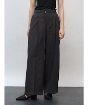 ベルト付プレスワイドパンツ