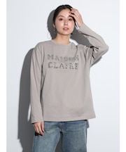 スパンコールロゴロングスリーブカットソー