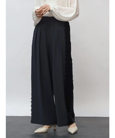 レースドッキングワイドパンツ