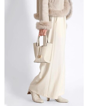 ステッチデザインバケツ型ミニバッグ