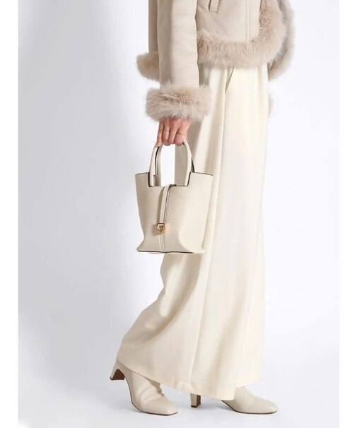 ステッチデザインバケツ型ミニバッグ