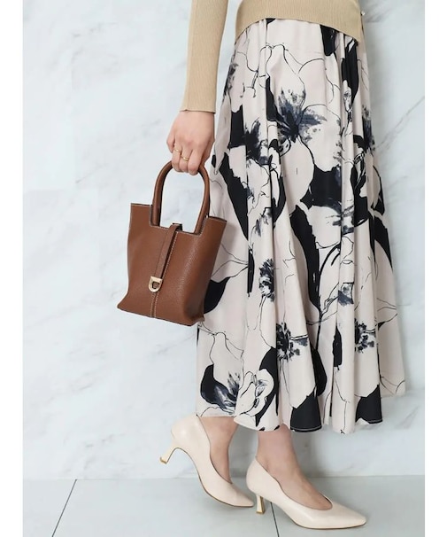 ステッチデザインバケツ型ミニバッグ