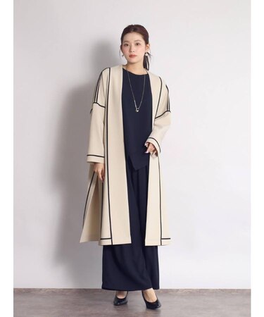 パイピングデザインリバーシブルコート