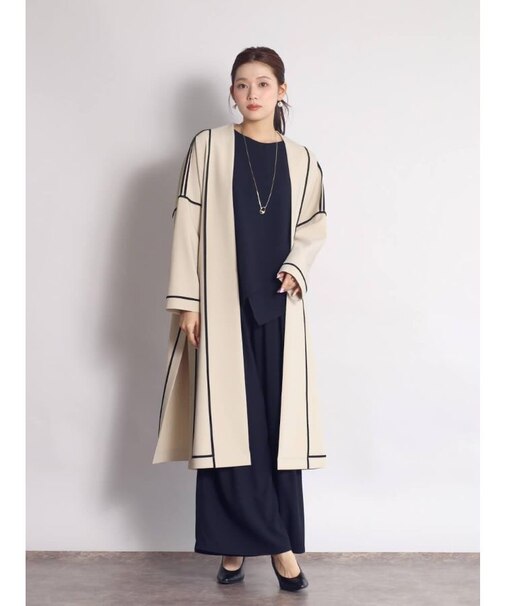 パイピングデザインリバーシブルコート