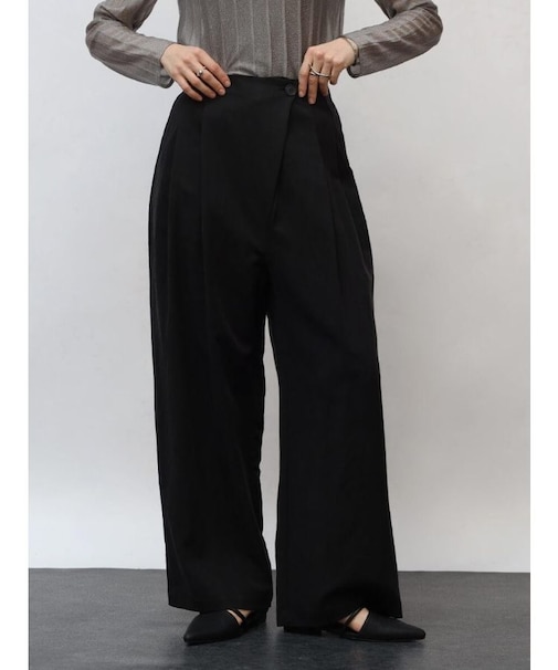 ラップデザインワイドパンツ