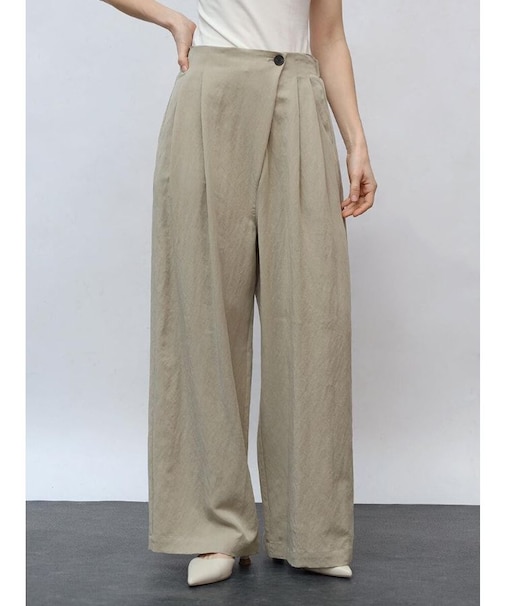 ラップデザインワイドパンツ