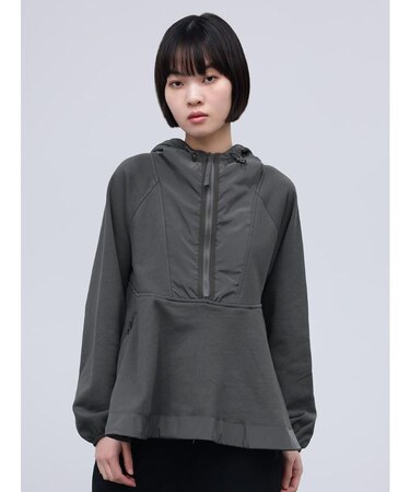 ウエスト切り替えアノラックパーカー