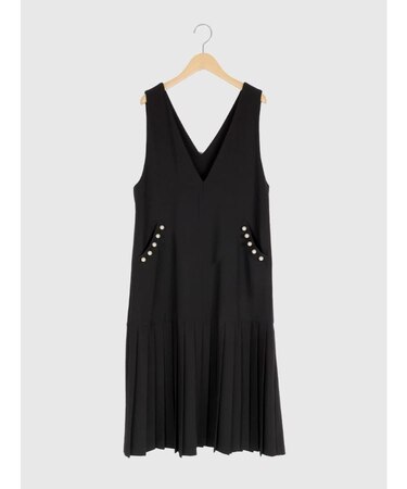 パールポケットプリーツジャンパースカート