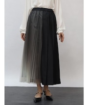 グラデーションシアープリーツスカート