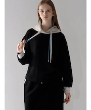 BI-COLOR BONDING HOODIE(GRAY,BLACK)