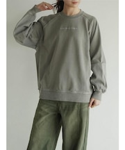 異素材ドッキングロゴスウェット