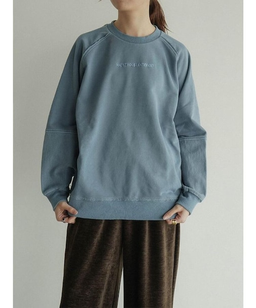 異素材ドッキングロゴスウェット