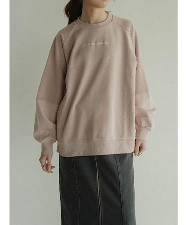 異素材ドッキングロゴスウェット